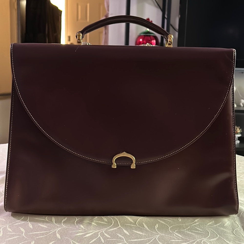 Cartier Must de Cartier  burgundy Briefcase Bag